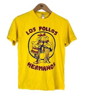 Los Pollos Hermanos T-shirt Yellow Short Sleeve Size S 100% Cotton